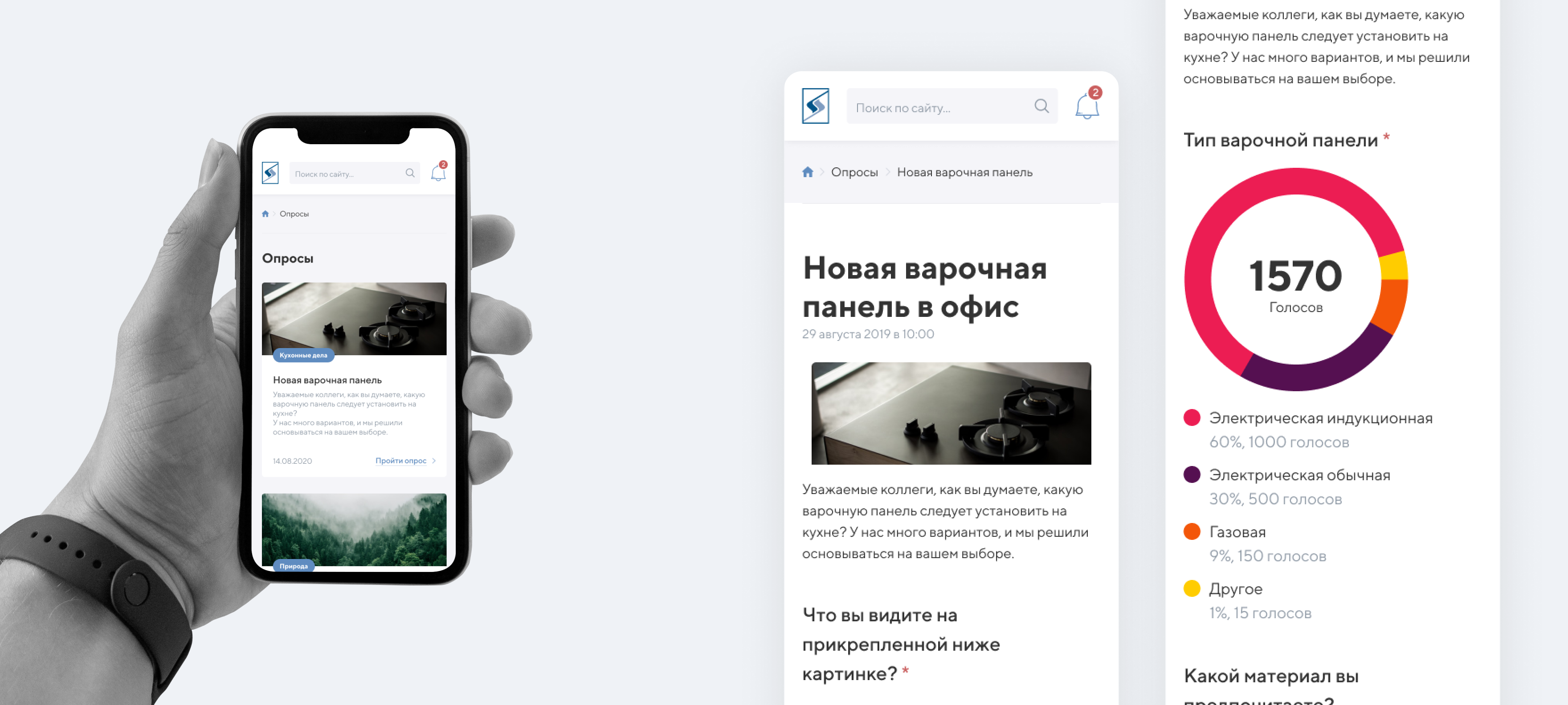 Опросы и другие необходимые возможности